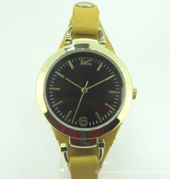 Geneva quartz alloy women waterproof leather bracelet watch at lady